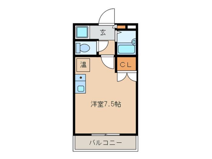 ルック神田(ワンルーム/3階)の間取り写真