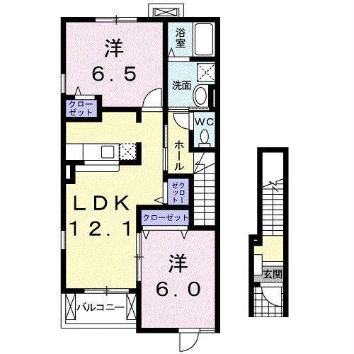志村横丁V(2LDK/2階)の間取り写真