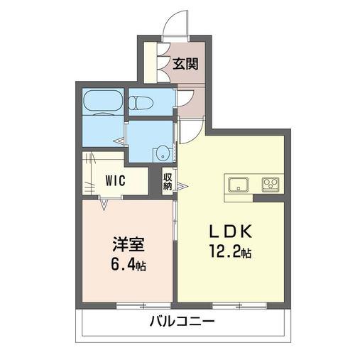 フローラ新松戸C(1LDK/1階)の間取り写真