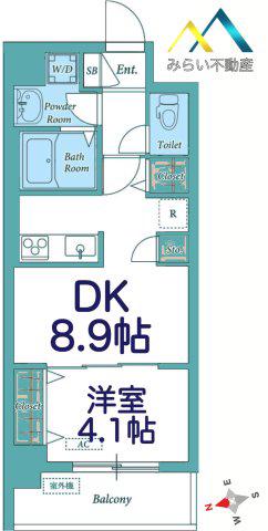 リブリ・MYT(1DK/5階)の間取り写真