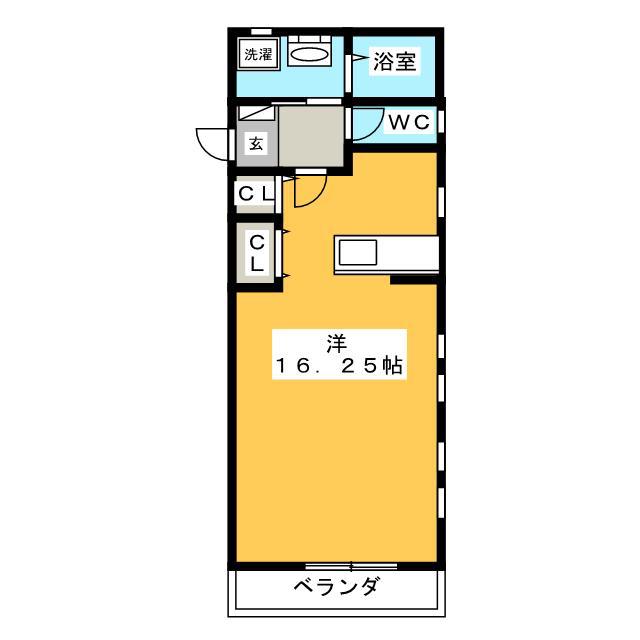 ミール鳩ヶ谷(ワンルーム/3階)の間取り写真