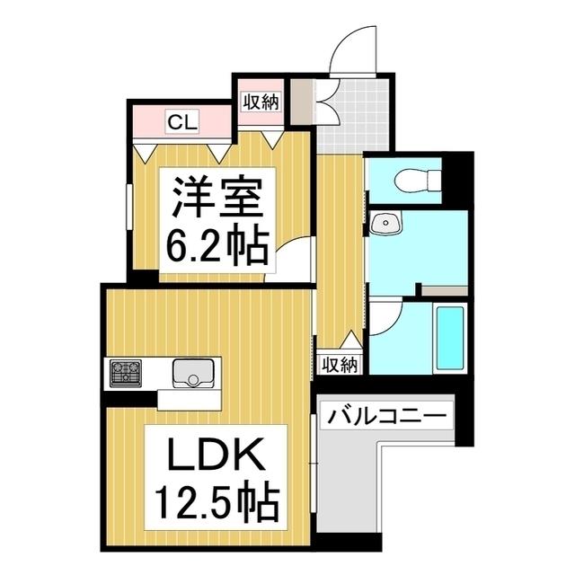 シャーメゾン蟻ケ崎(1LDK/1階)の間取り写真