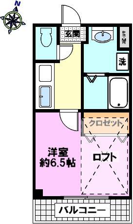コンフォート佐藤(1K/4階)の間取り写真