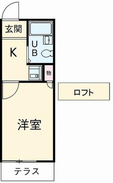 柳瀬川第2レジデンス(1K/2階)の間取り写真