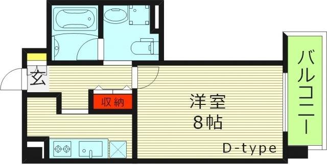 デイグラン鶴見(1K/12階)の間取り写真