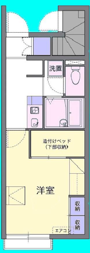 揖保川II(1K/1階)の間取り写真