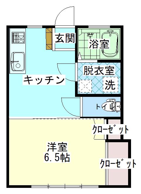 伊賀ハイツ1号棟(1K/1階)の間取り写真