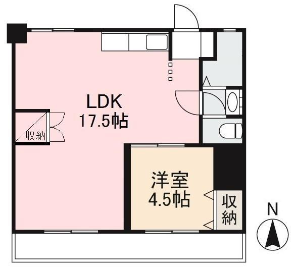 ヴェルヴィルKITA(1LDK/3階)の間取り写真