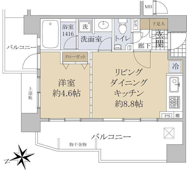 イトーピアマイズ池袋(1LDK/12階)の間取り写真