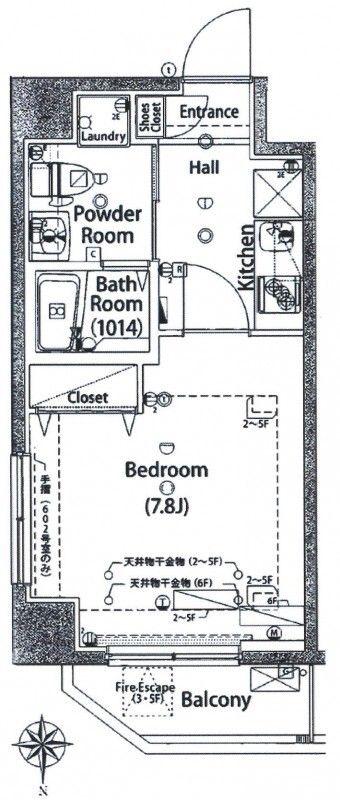 HYS DILETTO(1K/2階)の間取り写真