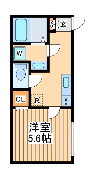 アンビション百合丘(1K/3階)の間取り写真