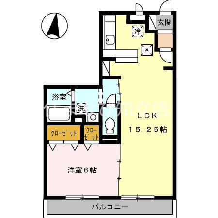 ラピュタ(1LDK/1階)の間取り写真
