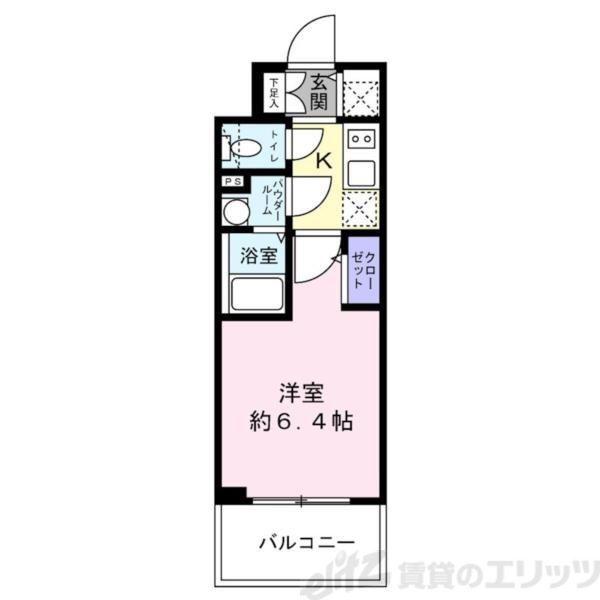 エスリード新大阪ザ・プレミアイースト(1K/14階)の間取り写真