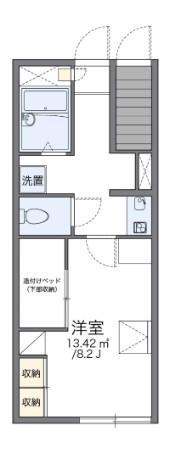 レオパレス木太南II(1K/1階)の間取り写真