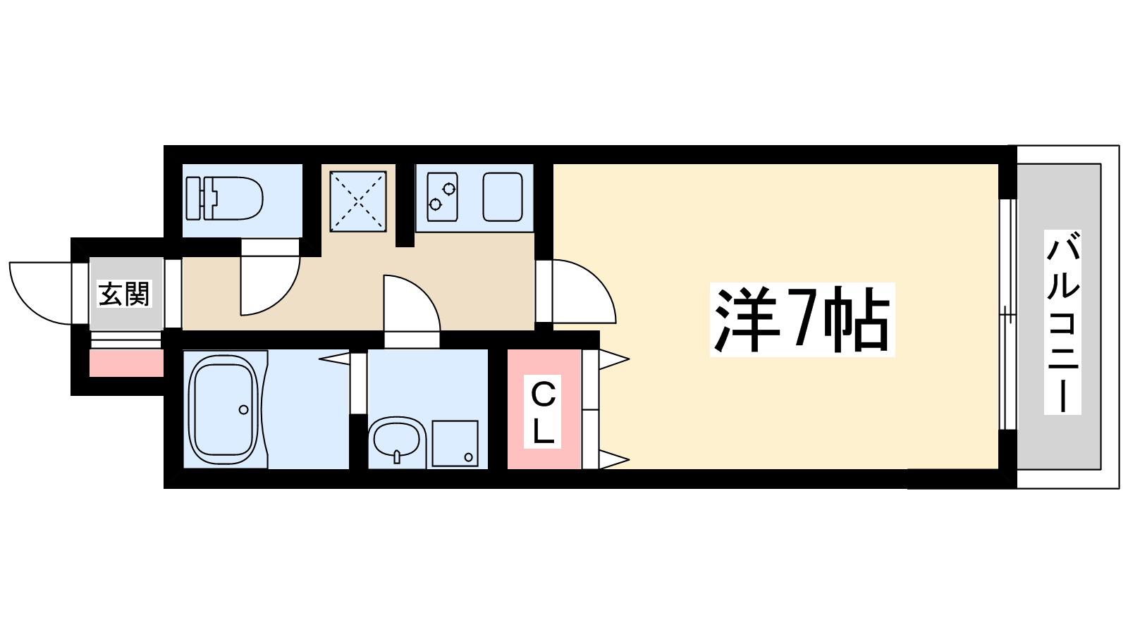 クレアート新大阪パンループ(1K/10階)の間取り写真