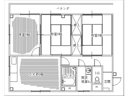メゾン井戸(3DK/1階)の間取り写真