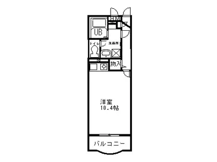 三島ガーデンヒルズアネックス(ワンルーム/1階)の間取り写真