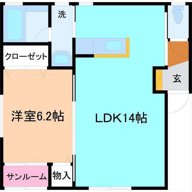北陸鉄道浅野川線 磯部駅(石川) 徒歩10分 2階建 築19年(1LDK/2階)の間取り写真