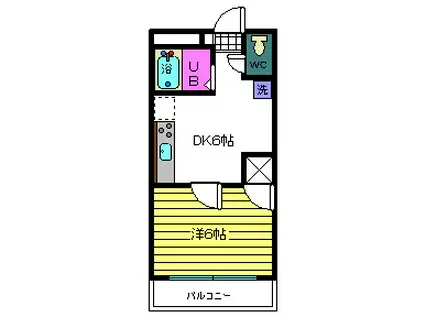 ウィスタリアハイツ(1DK/1階)の間取り写真