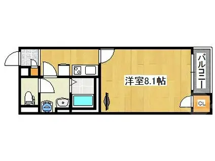 クレイノSAKURA(1K/1階)の間取り写真