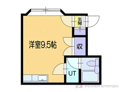 キャッスルコートS1(ワンルーム/2階)の間取り写真