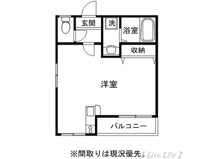 FLAT N-1(ワンルーム/2階)の間取り写真