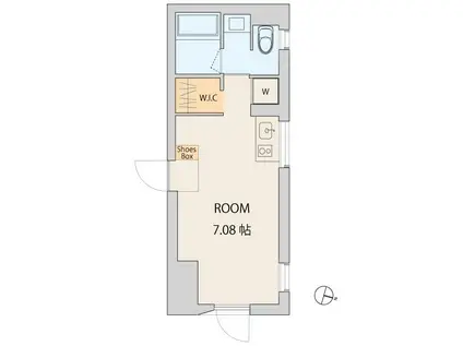 モデリアデイズ護国寺(ワンルーム/2階)の間取り写真