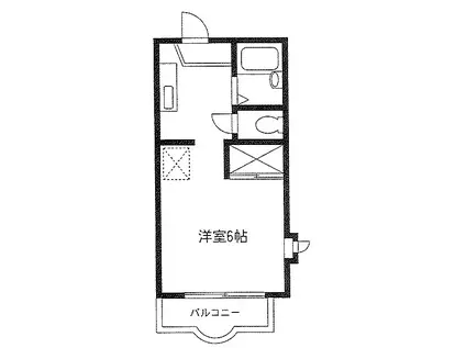 サロンハイム(1K/2階)の間取り写真