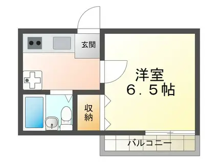 コーエイハイツ(1K/1階)の間取り写真