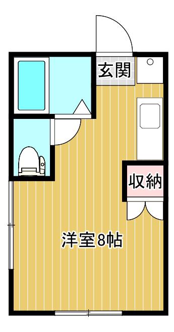 ブランドールII(ワンルーム/1階)の間取り写真