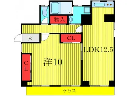 滝野川ハイツ(1LDK/1階)の間取り写真