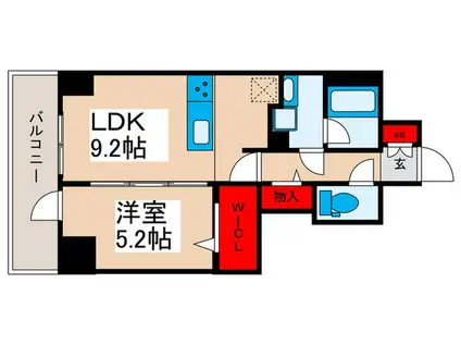 GRANPASEO三ノ輪(1LDK/6階)の間取り写真