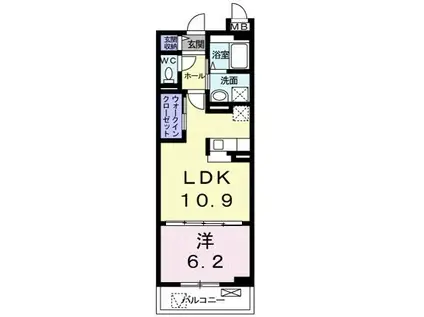 メディカル松下南(1LDK/2階)の間取り写真