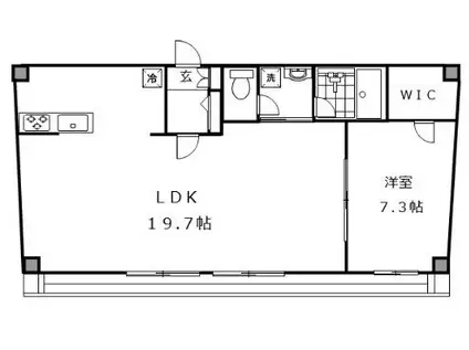 ヒストリア レジデンス 海舟(1LDK/5階)の間取り写真