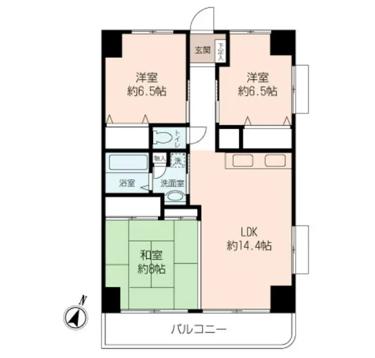 コルビュジェ湘南台 1階階 間取り