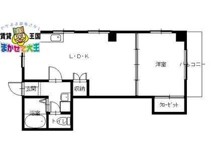 アークヒル(1LDK/2階)の間取り写真