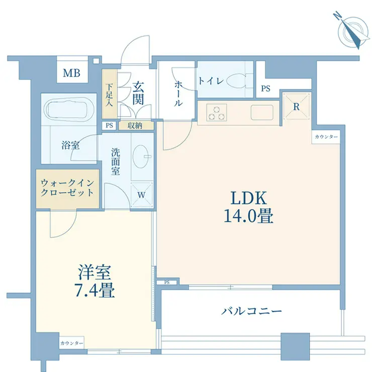 ファミールグランスイートTHE赤坂 5階階 間取り