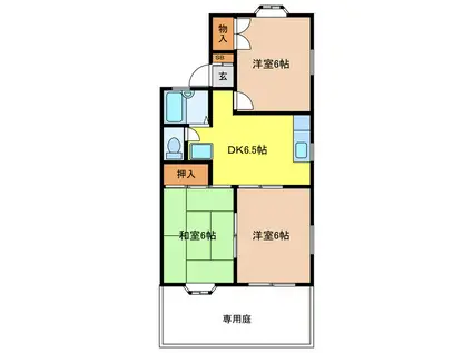 エイトピア70(3DK/1階)の間取り写真