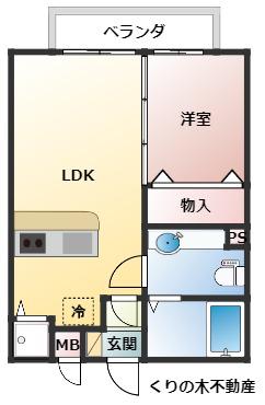 セジュールたかなわIII(1LDK/2階)の間取り写真
