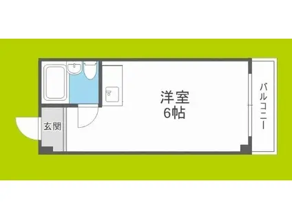 コスモメイト野田(ワンルーム/2階)の間取り写真