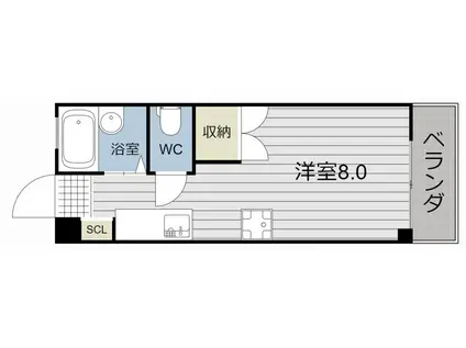 アリーズ鴨池(ワンルーム/5階)の間取り写真