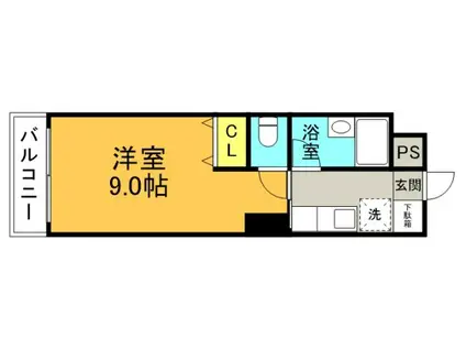 広瀬北ビル(ワンルーム/5階)の間取り写真