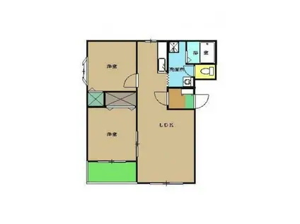 サンパティーク寿II(2LDK/2階)の間取り写真