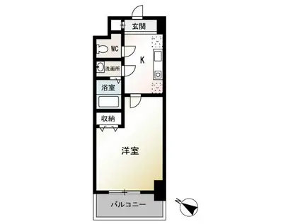 KADOIE TSUJIDO(1K/3階)の間取り写真