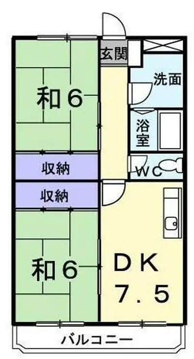 サンロイヤルマンション 2階階 間取り