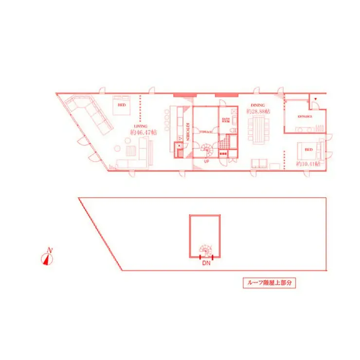 WEEKEND HOUSE ALLEY 3階階 間取り