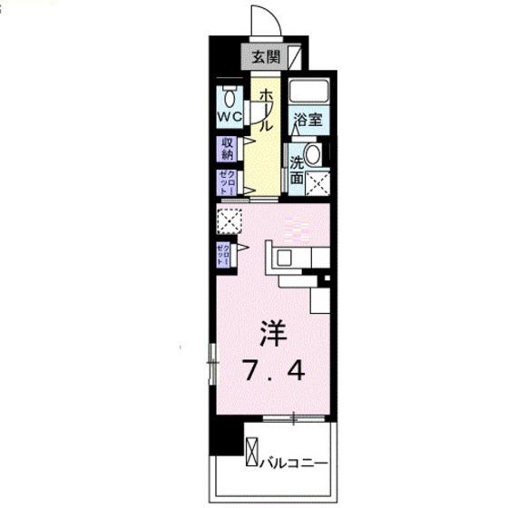 メゾン ラフィネ(ワンルーム/3階)の間取り写真