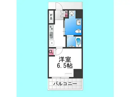 エルプレイス堺(1K/13階)の間取り写真