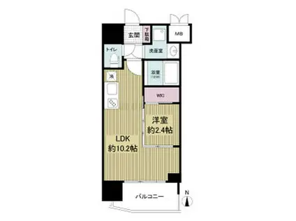 セレニテ本町東リアン(1LDK/5階)の間取り写真