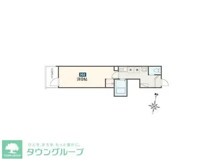 クラブレジデンス東青梅(1K/3階)の間取り写真